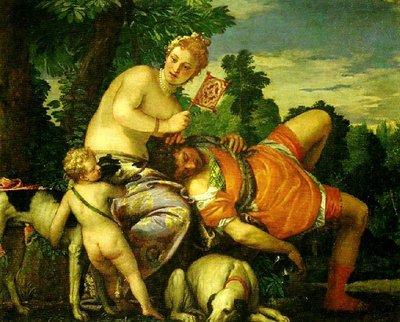 Paolo  Veronese venus and adonis oil painting image